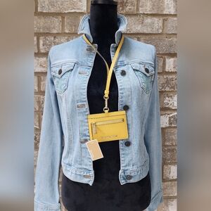 Michael Kors Jet Set Travel Logo I.D. Card Case Lanyard Necklace NWT!